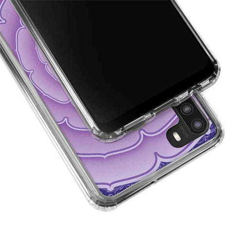 Sanskrit Purple Galaxy A21 Clear Case