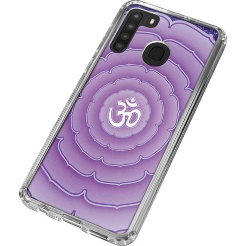 Sanskrit Purple Galaxy A21 Clear Case