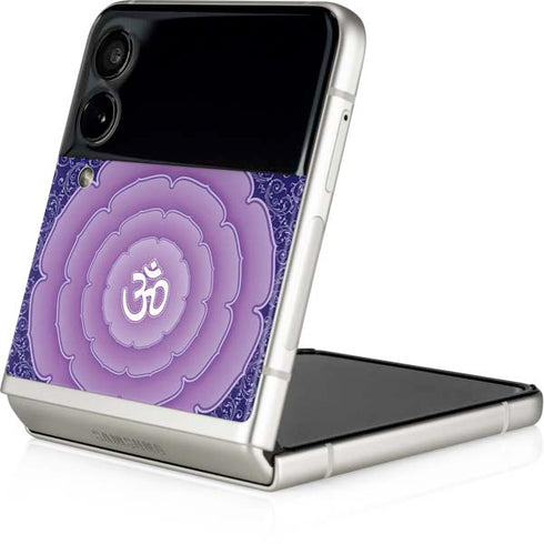 Sanskrit Purple Galaxy Z Flip3 5G Skin