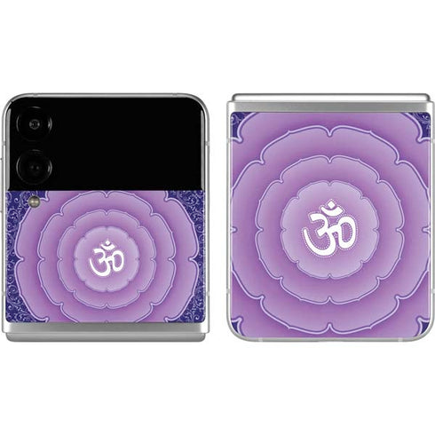 Sanskrit Purple Galaxy Z Flip4 5G Skin