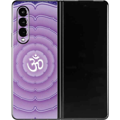 Sanskrit Purple Galaxy Z Fold3 5G Skin
