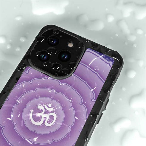 Sanskrit Purple iPhone 14 Pro Max Waterproof Case