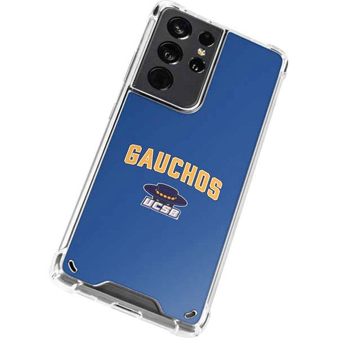 University of California-Santa Barbara Gauchos Galaxy S21 Ultra 5G Clear Case