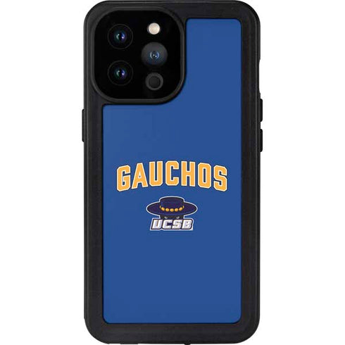 University of California-Santa Barbara Gauchos iPhone 14 Pro Max Waterproof Case