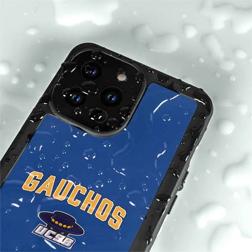 University of California-Santa Barbara Gauchos iPhone 14 Pro Waterproof Case