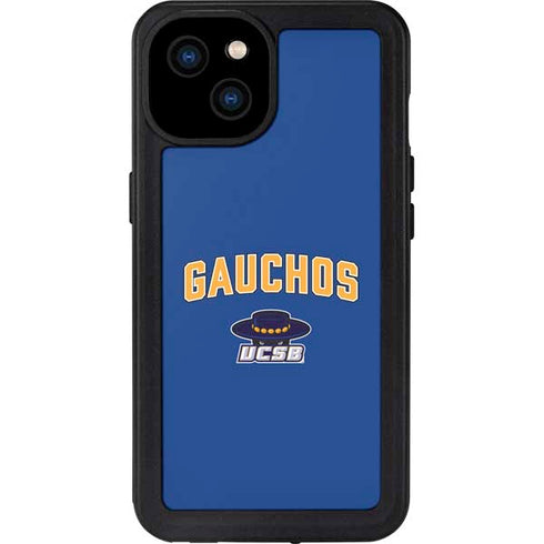 University of California-Santa Barbara Gauchos iPhone 15 Plus Waterproof Case