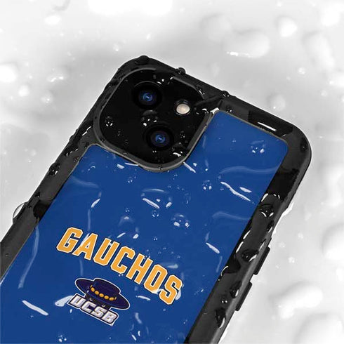 University of California-Santa Barbara Gauchos iPhone 15 Plus Waterproof Case