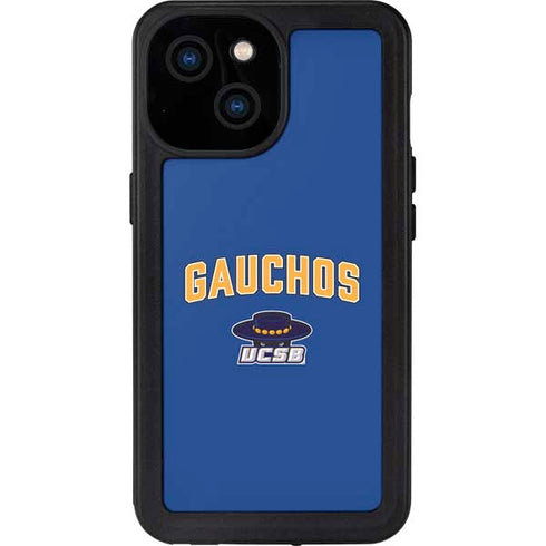 University of California-Santa Barbara Gauchos iPhone 15 Waterproof Case