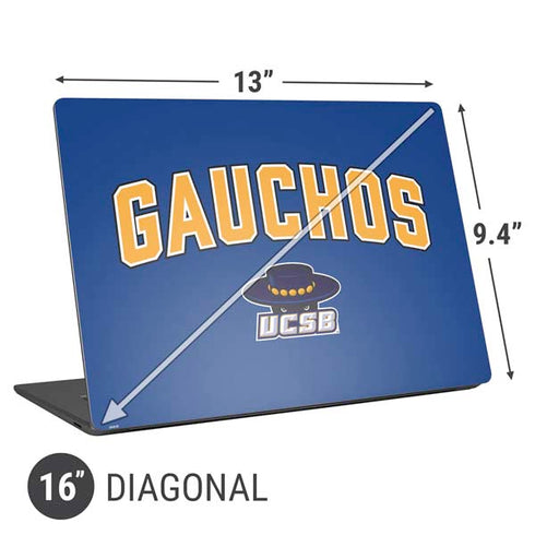 University of California-Santa Barbara Gauchos Universal Laptop 16in (13 x 9.4in) Skin