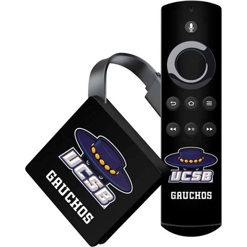 University of California-Santa Barbara UCSB Gauchos Black Amazon Fire TV Skin