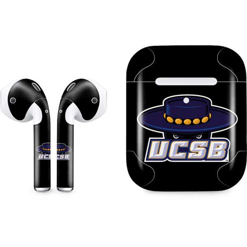 University of California-Santa Barbara UCSB Gauchos Black Apple AirPods 2 Skin