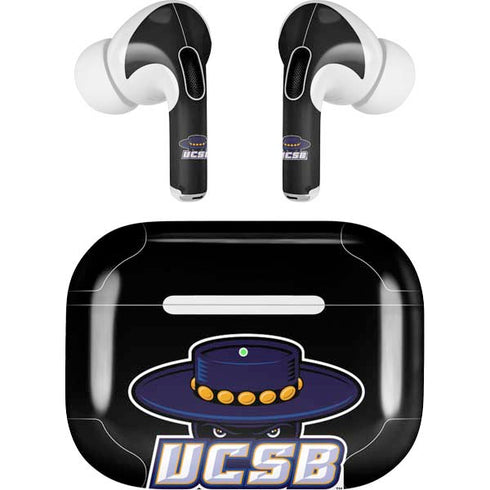 University of California-Santa Barbara UCSB Gauchos Black Apple AirPods Pro Skin