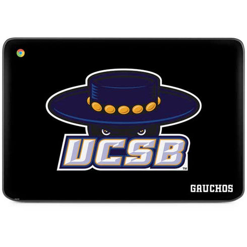 University of California-Santa Barbara UCSB Gauchos Black HP Chromebook Skin