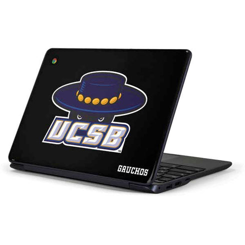 University of California-Santa Barbara UCSB Gauchos Black Samsung Chromebook Skin