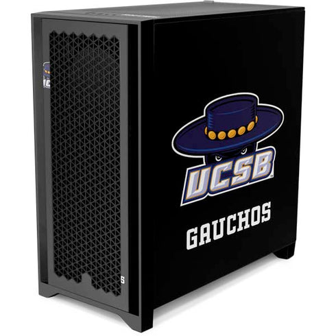 University of California-Santa Barbara UCSB Gauchos Black Corsair 4000D Tempered Glass Mid-Tower ATX Case Skin