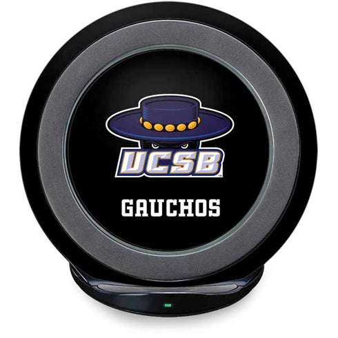 University of California-Santa Barbara UCSB Gauchos Black Fast Charge Wireless Charging Stand Skin