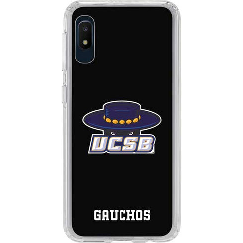 University of California-Santa Barbara UCSB Gauchos Black Galaxy A10e Clear Case