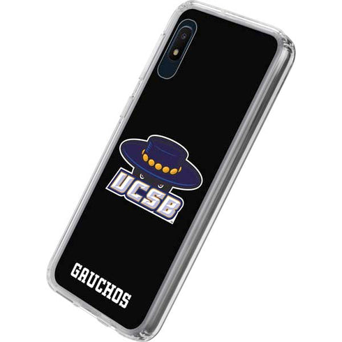 University of California-Santa Barbara UCSB Gauchos Black Galaxy A10e Clear Case