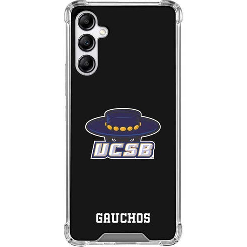 University of California-Santa Barbara UCSB Gauchos Black Galaxy A14 5G Clear Case