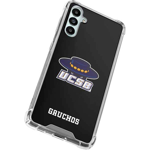 University of California-Santa Barbara UCSB Gauchos Black Galaxy A14 5G Clear Case