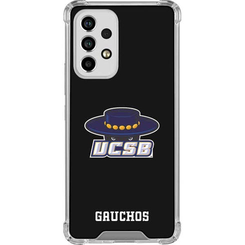 University of California-Santa Barbara UCSB Gauchos Black Galaxy A33 5G Clear Case