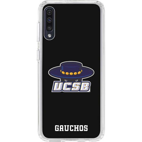 University of California-Santa Barbara UCSB Gauchos Black Galaxy A50 Clear Case