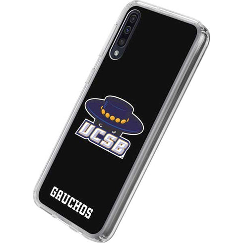 University of California-Santa Barbara UCSB Gauchos Black Galaxy A50 Clear Case