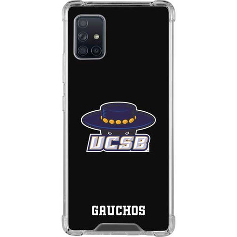 University of California-Santa Barbara UCSB Gauchos Black Galaxy A51 5G Clear Case