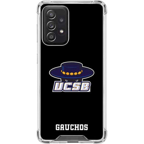 University of California-Santa Barbara UCSB Gauchos Black Galaxy A52 5G Clear Case