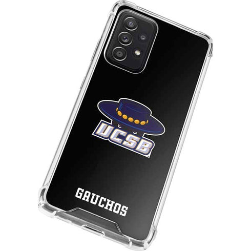 University of California-Santa Barbara UCSB Gauchos Black Galaxy A52 5G Clear Case