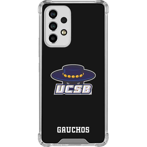 University of California-Santa Barbara UCSB Gauchos Black Galaxy A53 5G Clear Case