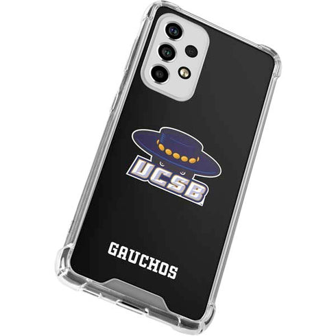 University of California-Santa Barbara UCSB Gauchos Black Galaxy A53 5G Clear Case