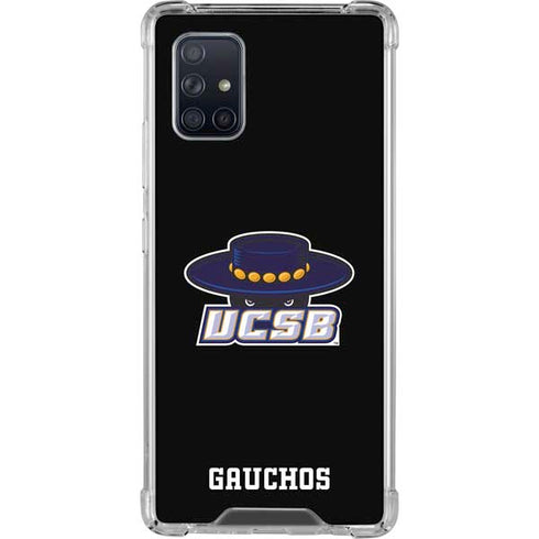University of California-Santa Barbara UCSB Gauchos Black Galaxy A71 5G Clear Case