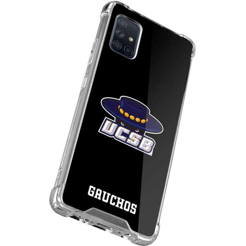 University of California-Santa Barbara UCSB Gauchos Black Galaxy A71 5G Clear Case