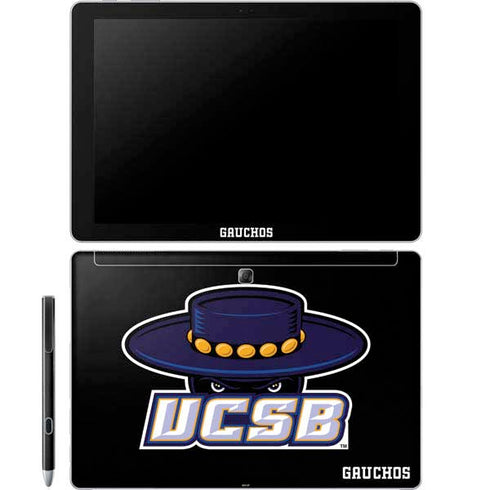 University of California-Santa Barbara UCSB Gauchos Black Galaxy Book 12in Skin