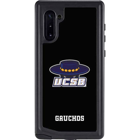 University of California-Santa Barbara UCSB Gauchos Black Galaxy Note 10 Waterproof Case