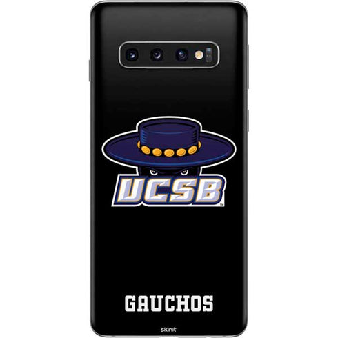 University of California-Santa Barbara UCSB Gauchos Black Galaxy S10 Skin