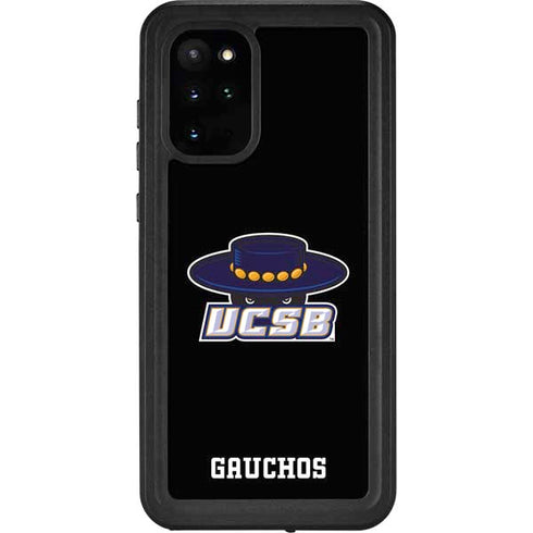 University of California-Santa Barbara UCSB Gauchos Black Galaxy S20 Plus Waterproof Case