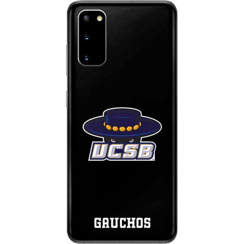 University of California-Santa Barbara UCSB Gauchos Black Galaxy S20 Skin