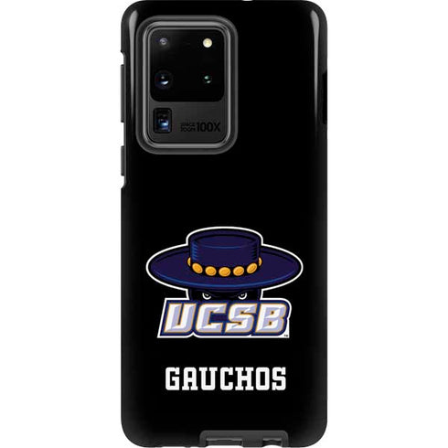 University of California-Santa Barbara UCSB Gauchos Black Galaxy S20 Ultra 5G Pro Case