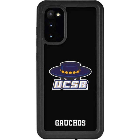 University of California-Santa Barbara UCSB Gauchos Black Galaxy S20 Waterproof Case