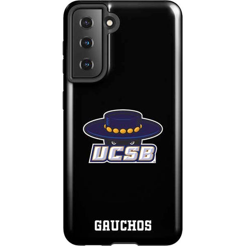 University of California-Santa Barbara UCSB Gauchos Black Galaxy S21 5G Pro Case