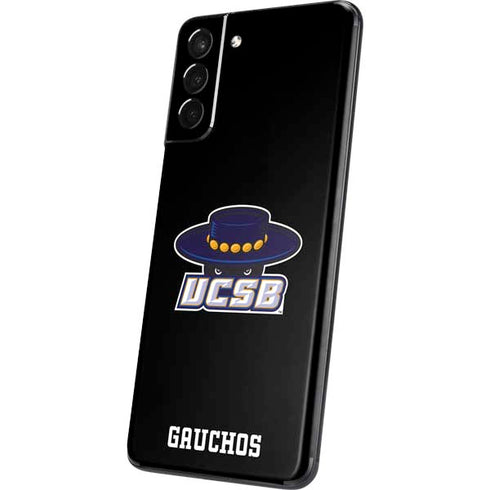 University of California-Santa Barbara UCSB Gauchos Black Galaxy S21 5G Skin