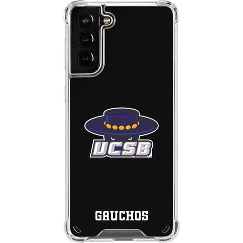 University of California-Santa Barbara UCSB Gauchos Black Galaxy S21 Plus 5G Clear Case