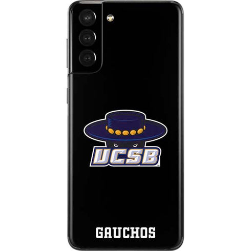 University of California-Santa Barbara UCSB Gauchos Black Galaxy S21 Plus 5G Skin