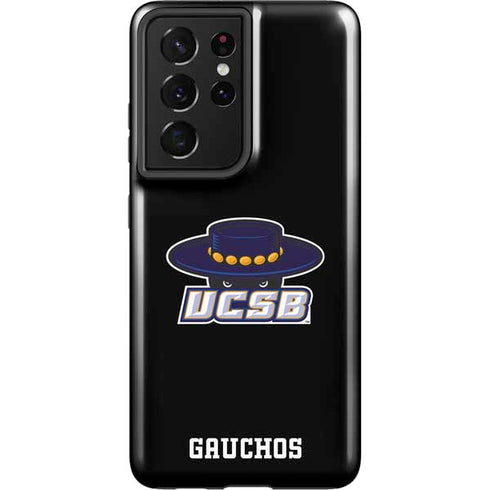 University of California-Santa Barbara UCSB Gauchos Black Galaxy S21 Ultra 5G Pro Case