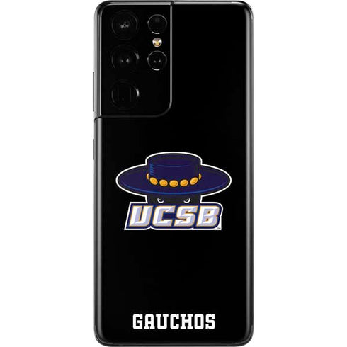 University of California-Santa Barbara UCSB Gauchos Black Galaxy S21 Ultra 5G Skin