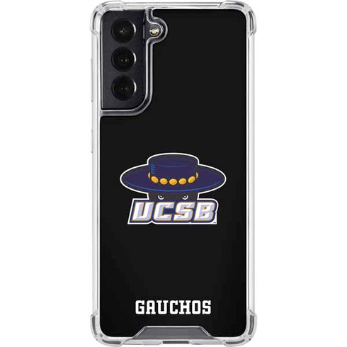 University of California-Santa Barbara UCSB Gauchos Black Galaxy S22 Clear Case