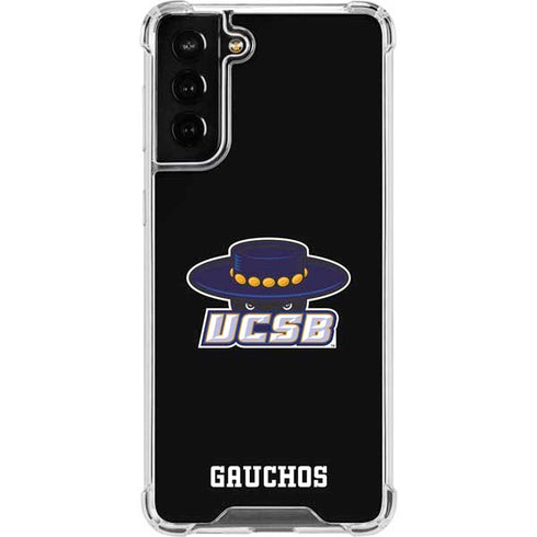 University of California-Santa Barbara UCSB Gauchos Black Galaxy S22 Plus Clear Case