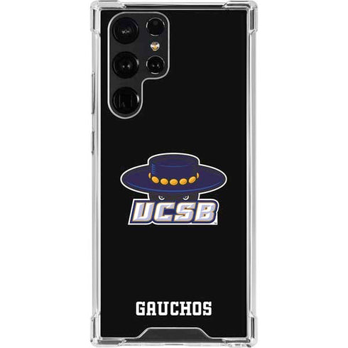 University of California-Santa Barbara UCSB Gauchos Black Galaxy S22 Ultra Clear Case